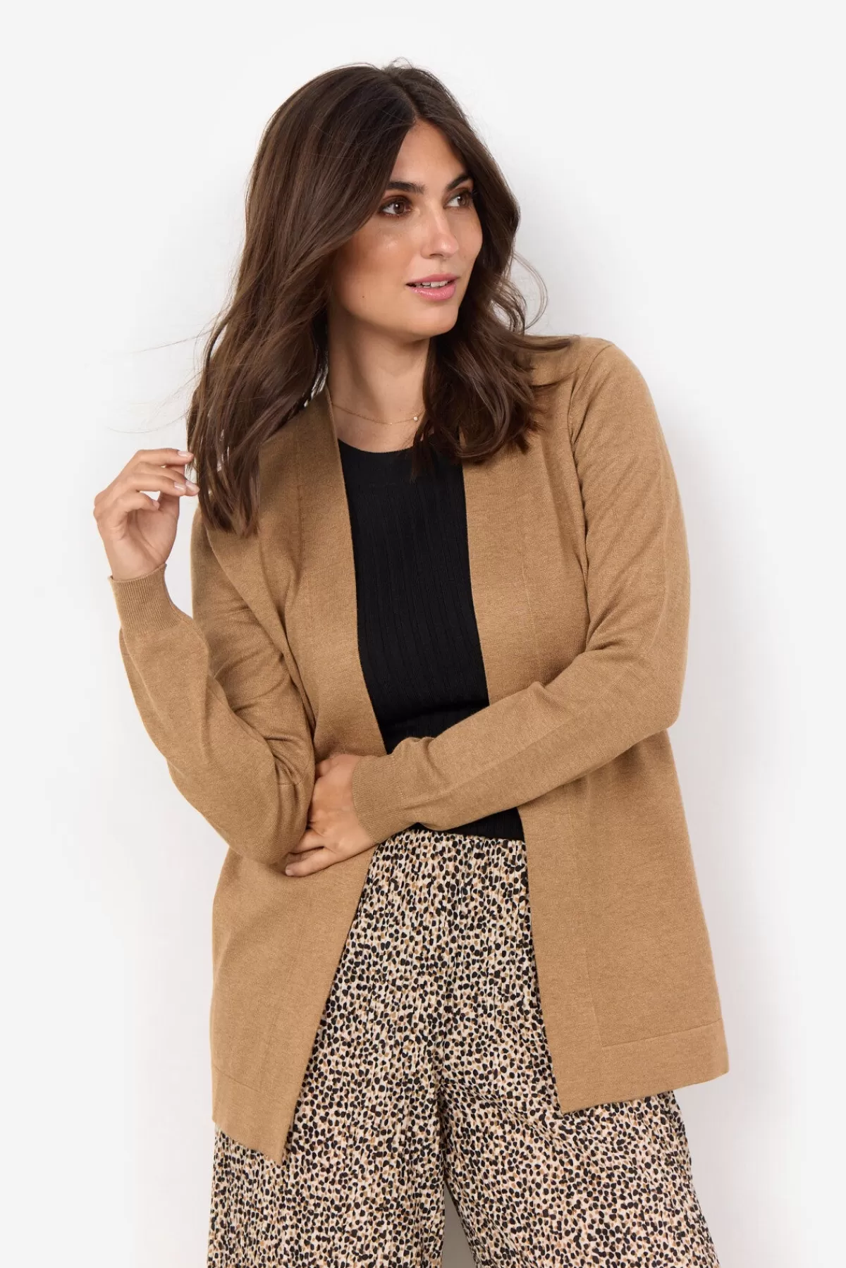 Soyaconcept Knitwear | Cardigans-SC-DOLLIE 759 Cardigan Camel