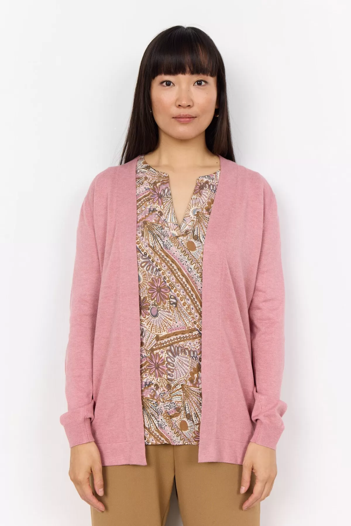 Soyaconcept Knitwear | Cardigans-SC-DOLLIE 759 Cardigan Rose
