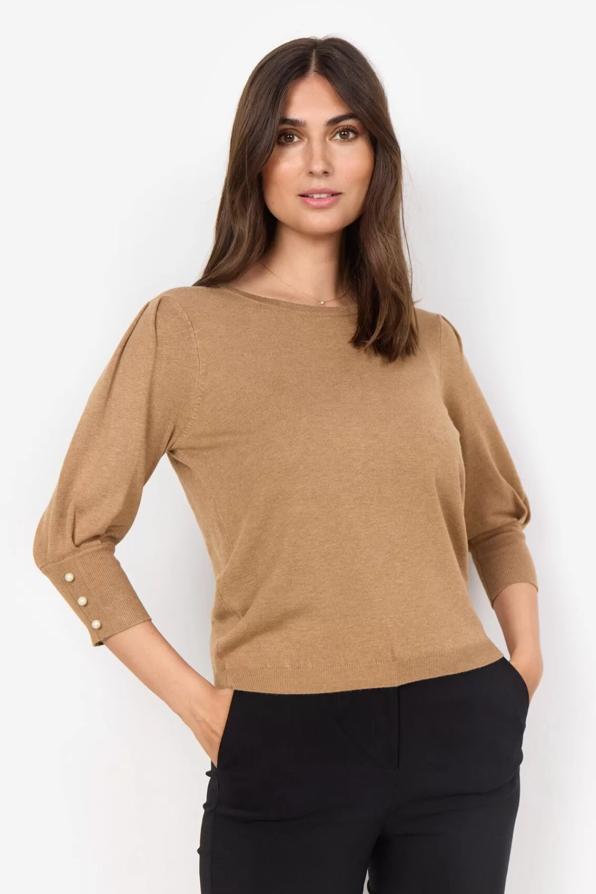Soyaconcept Knitwear-SC-DOLLIE 762 Pullover Camel
