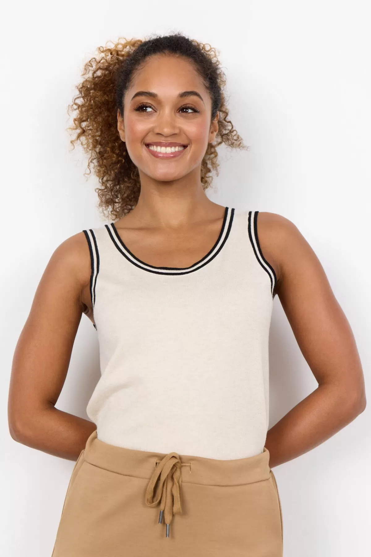 Soyaconcept T-Shirts And Tops-SC-DOLLIE 763 Top Cream