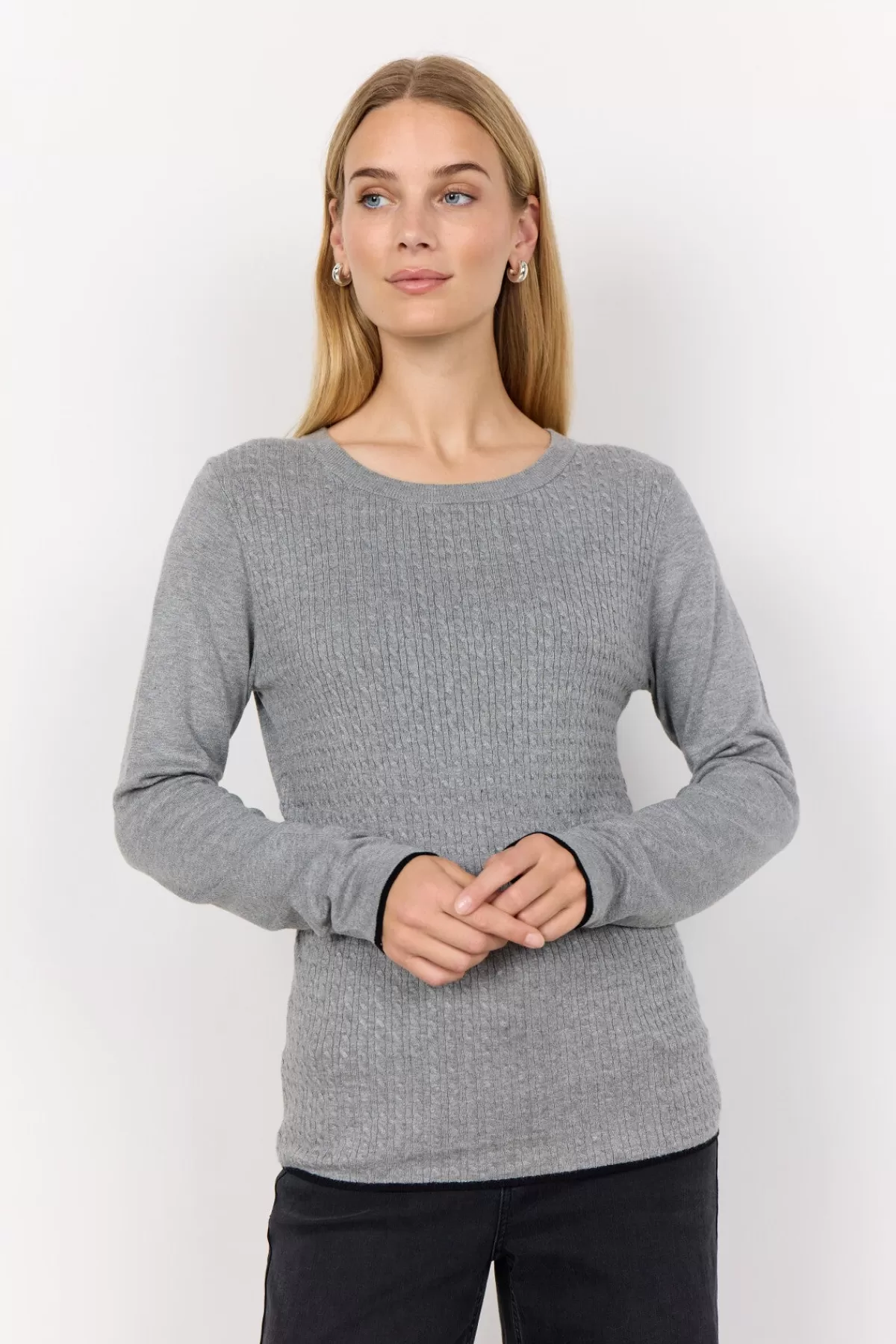 Soyaconcept Knitwear-SC-DOLLIE 767 Pullover Grey