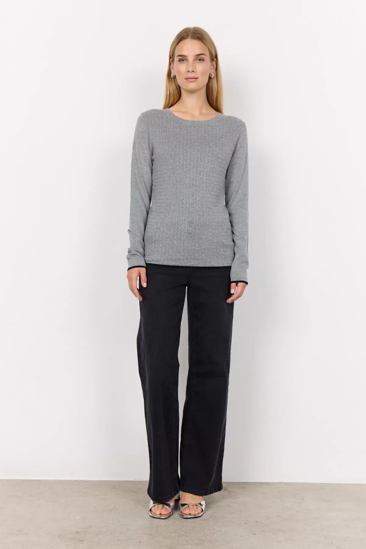 Soyaconcept Knitwear-SC-DOLLIE 767 Pullover Grey