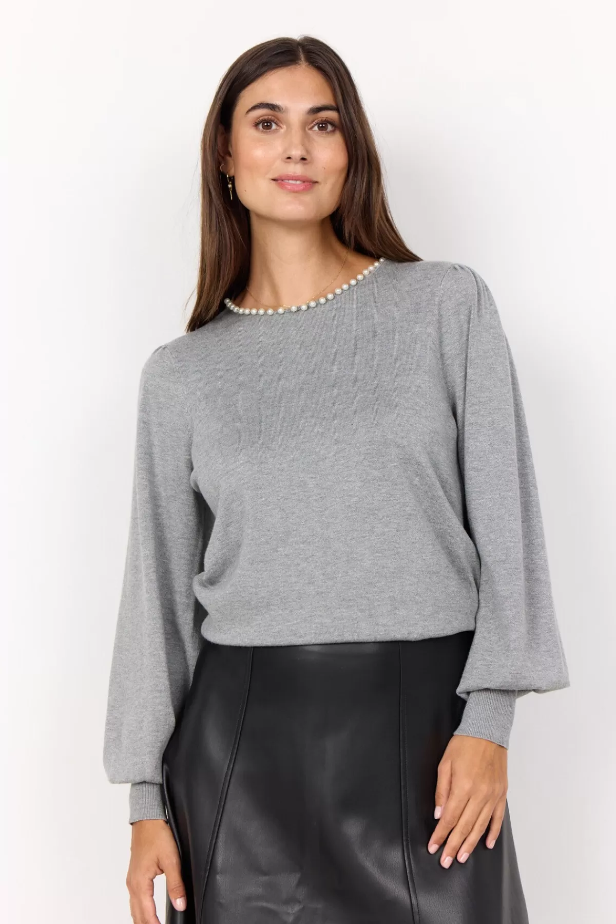 Soyaconcept Knitwear-SC-DOLLIE 773 Pullover Grey