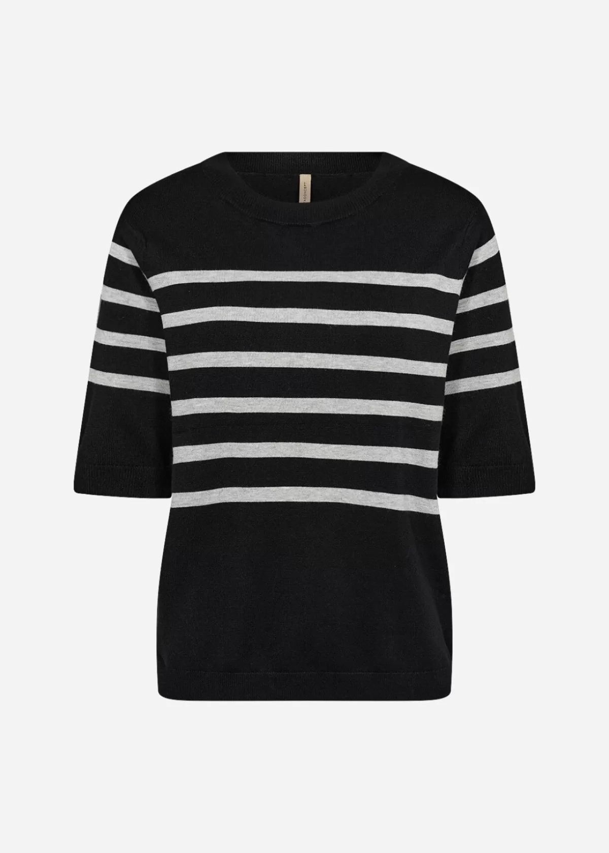 Soyaconcept Knitwear-SC-DOLLIE STRIPE 765 Pullover Black