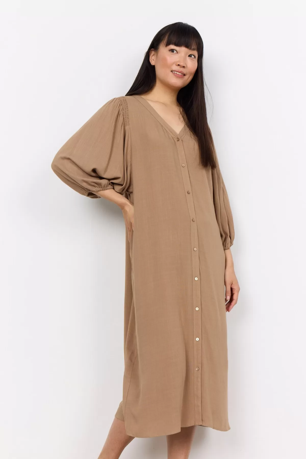 Soyaconcept Dresses-SC-FALULA 3 Dress Camel