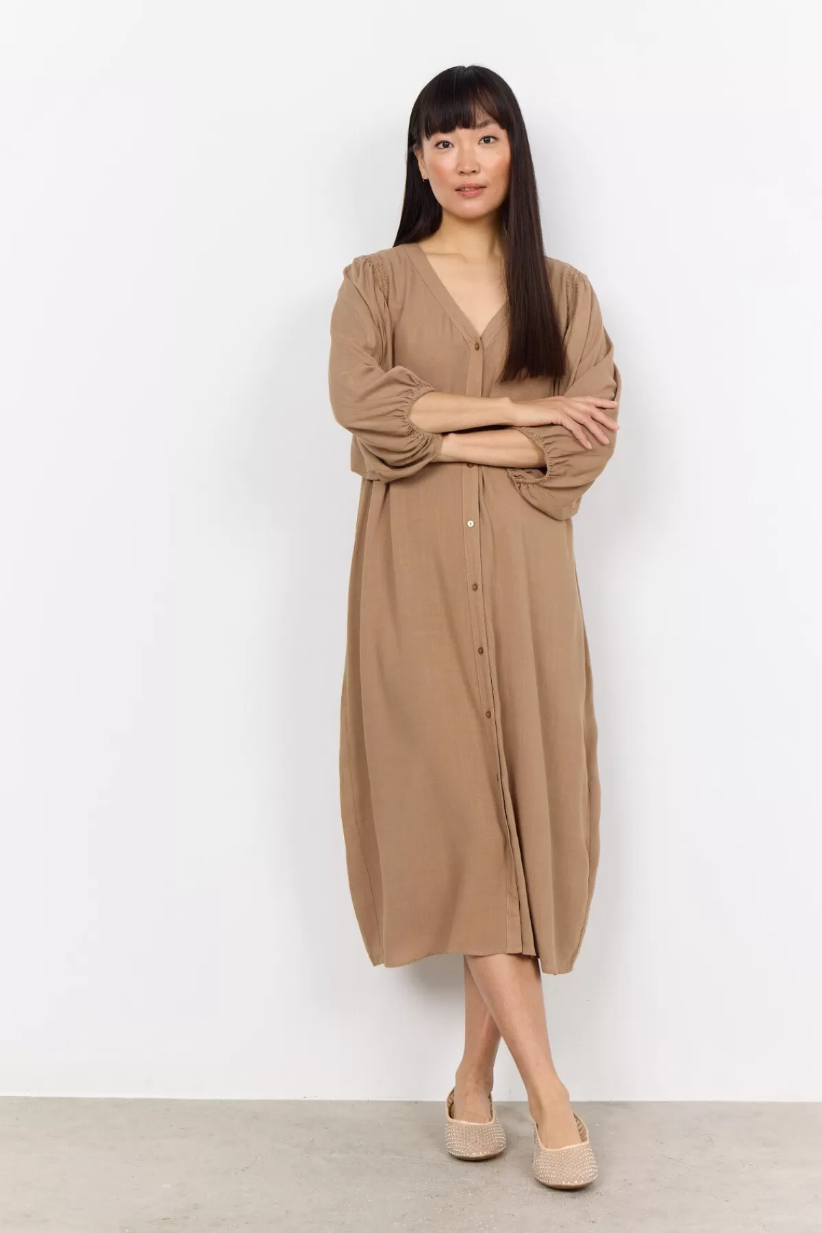 Soyaconcept Dresses-SC-FALULA 3 Dress Camel