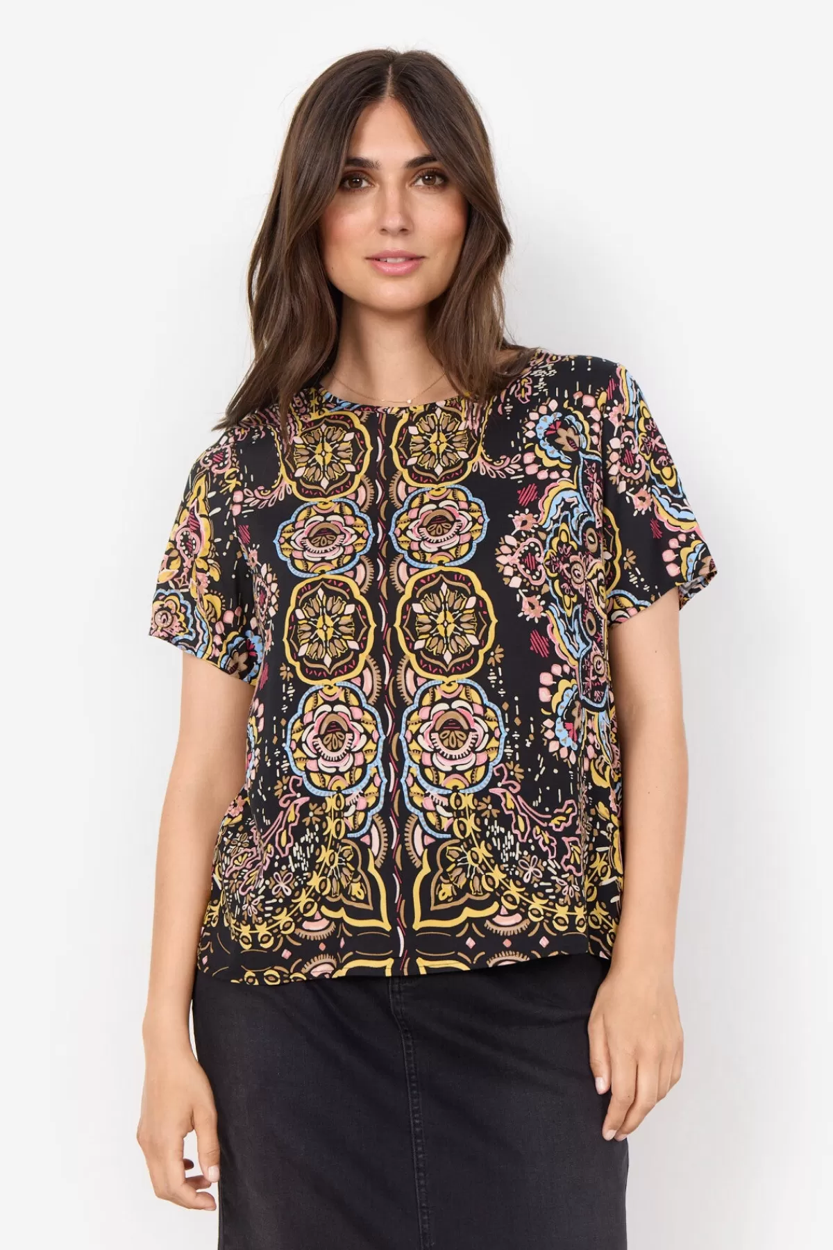 Soyaconcept T-Shirts And Tops-SC-FANNY 1 T-shirt Black