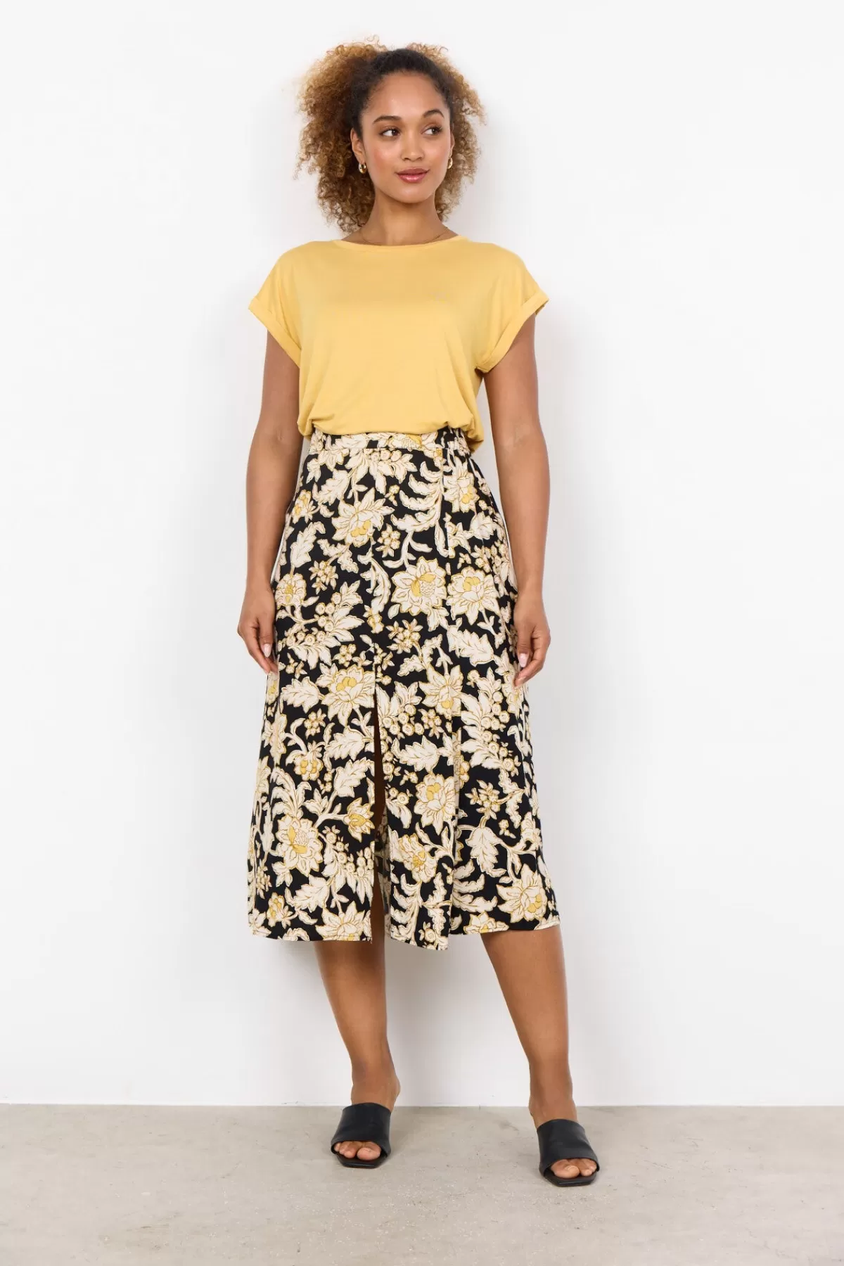 Soyaconcept Skirts-SC-FARDOSA 3 Skirt Yellow