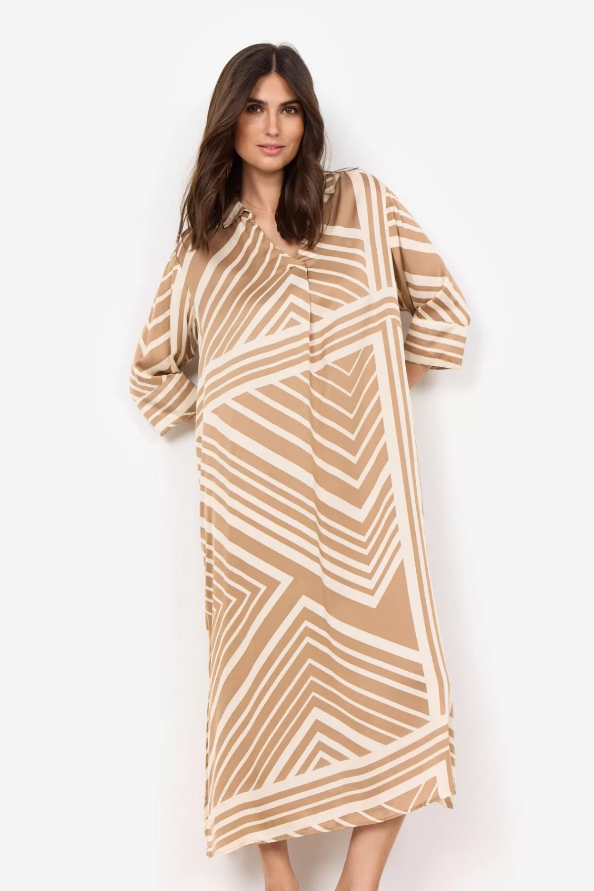 Soyaconcept Dresses-SC-FARO 4 Dress Camel