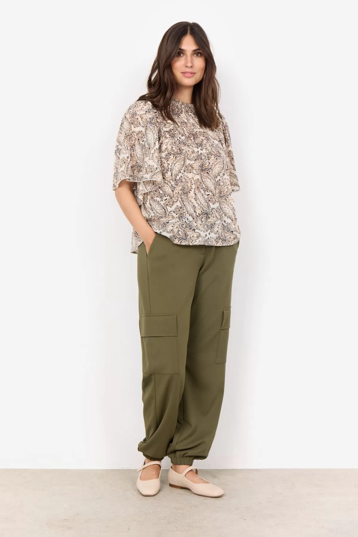 Soyaconcept Blouses And Shirts-SC-FATIMA 1 Blouse Camel