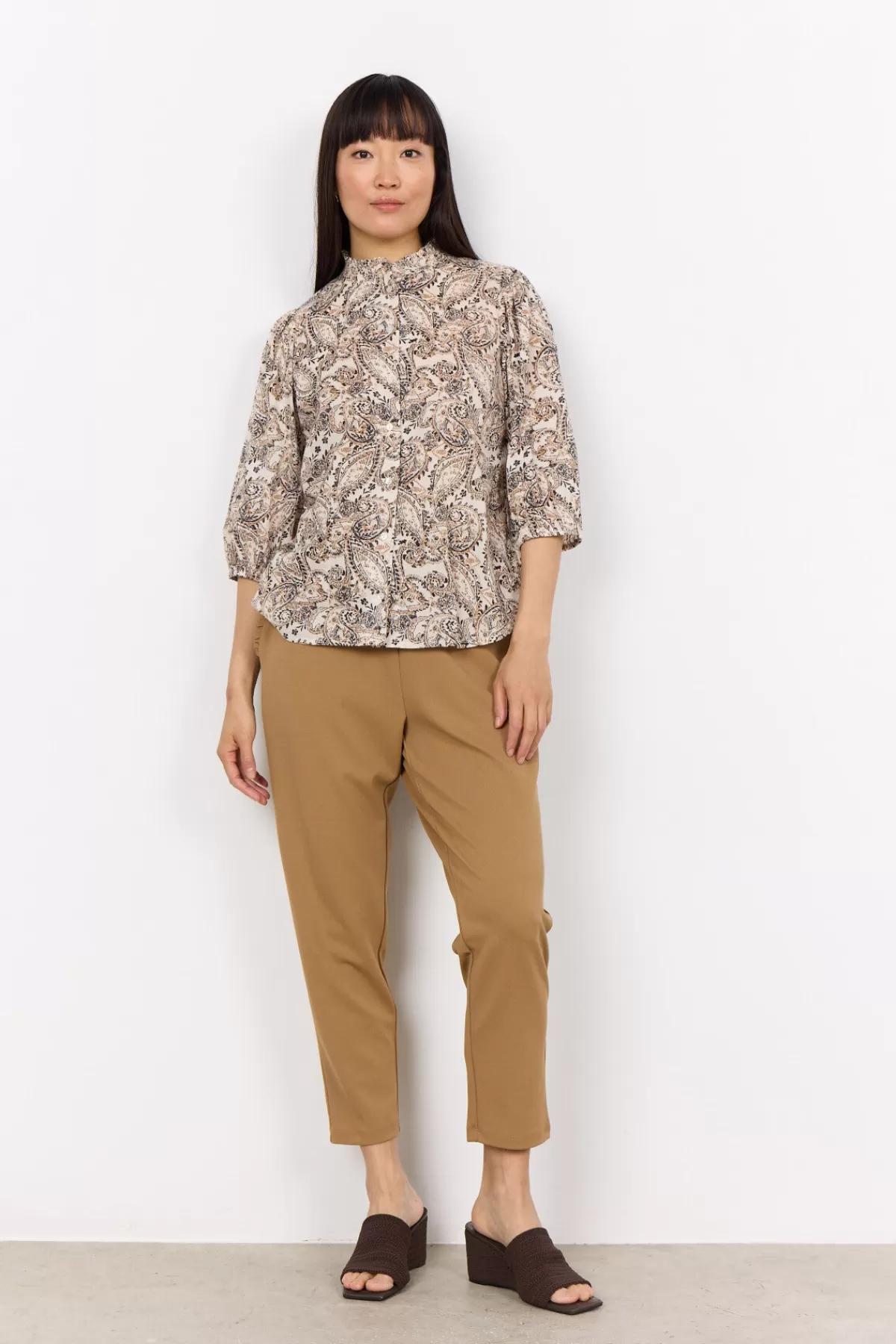 Soyaconcept Blouses And Shirts-SC-FATIMA 2 Shirt Camel