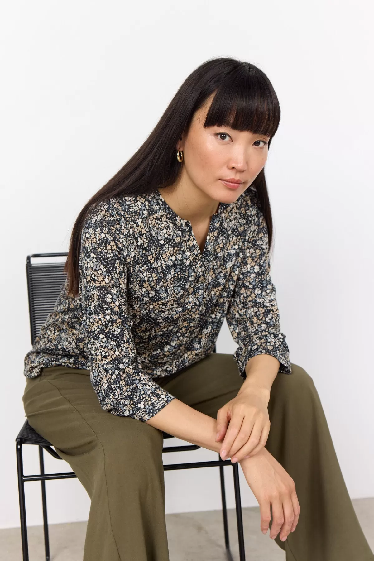 Soyaconcept Blouses And Shirts-SC-FELICITY AOP 468 Blouse Black