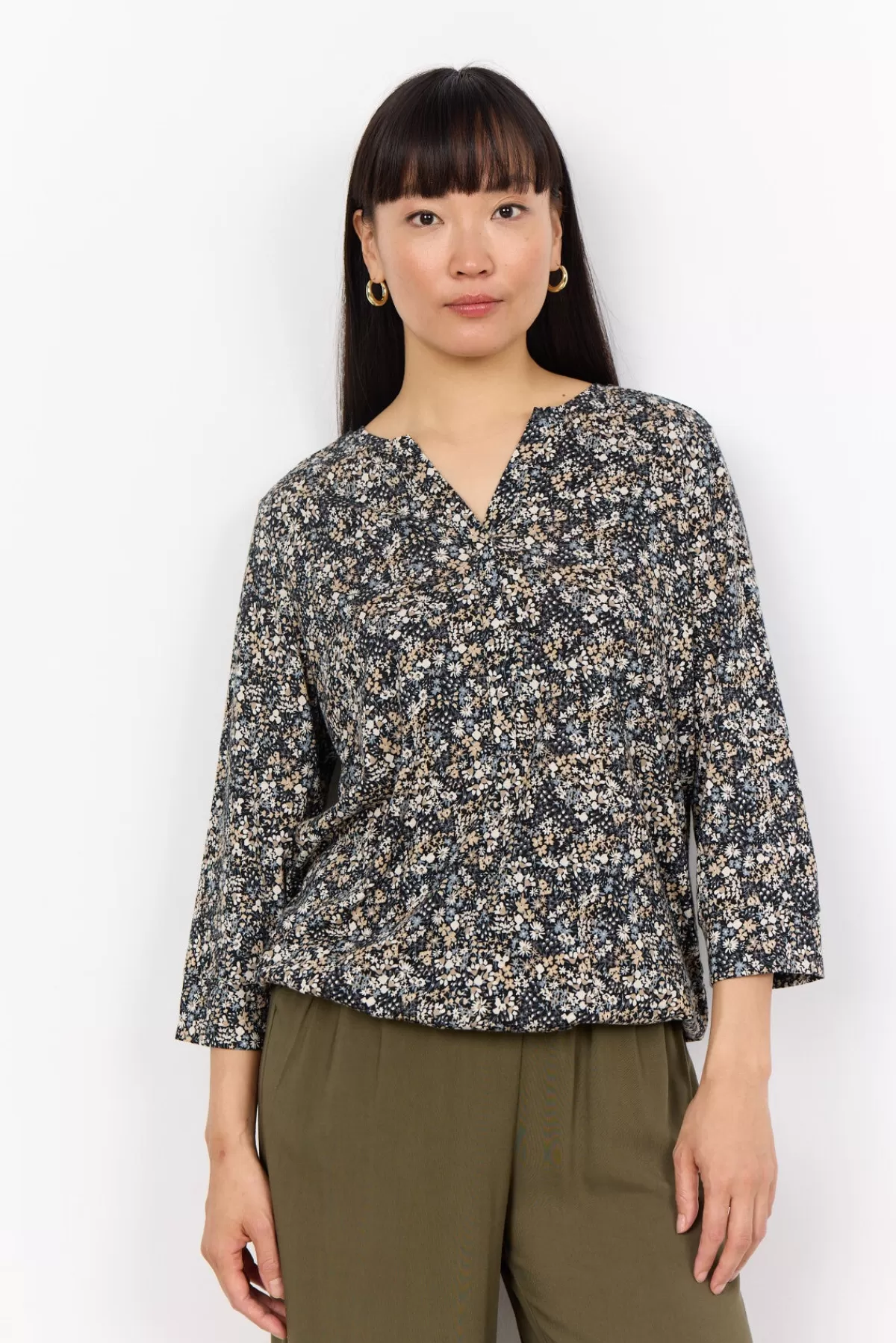 Soyaconcept Blouses And Shirts-SC-FELICITY AOP 468 Blouse Black
