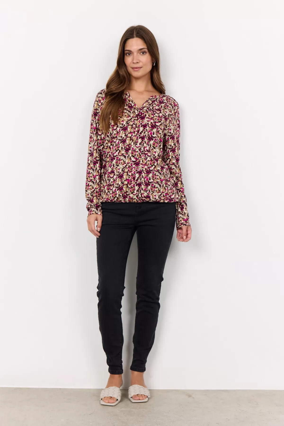 Soyaconcept Blouses And Shirts-SC-FELICITY AOP 482 Blouse Pink