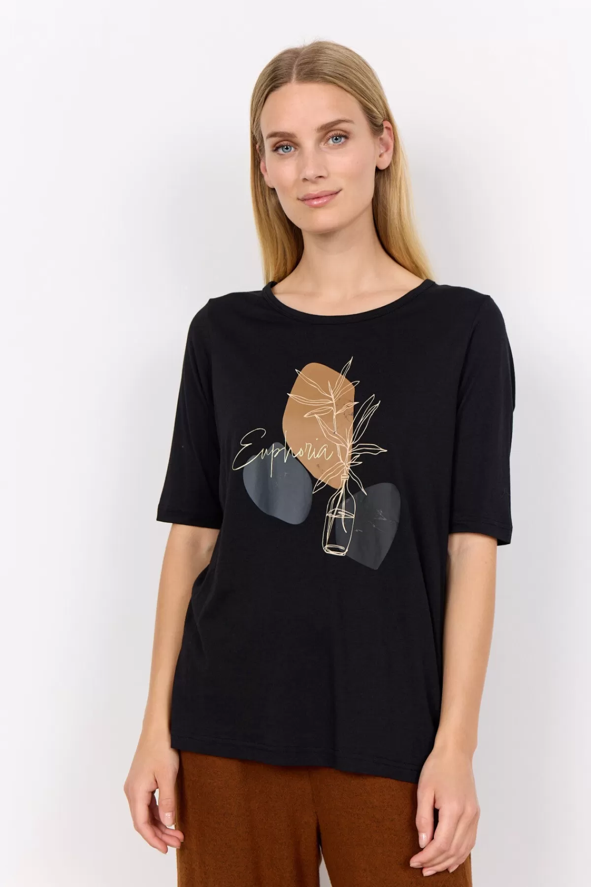 Soyaconcept T-Shirts And Tops-SC-FELICITY FP 475 T-shirt Black