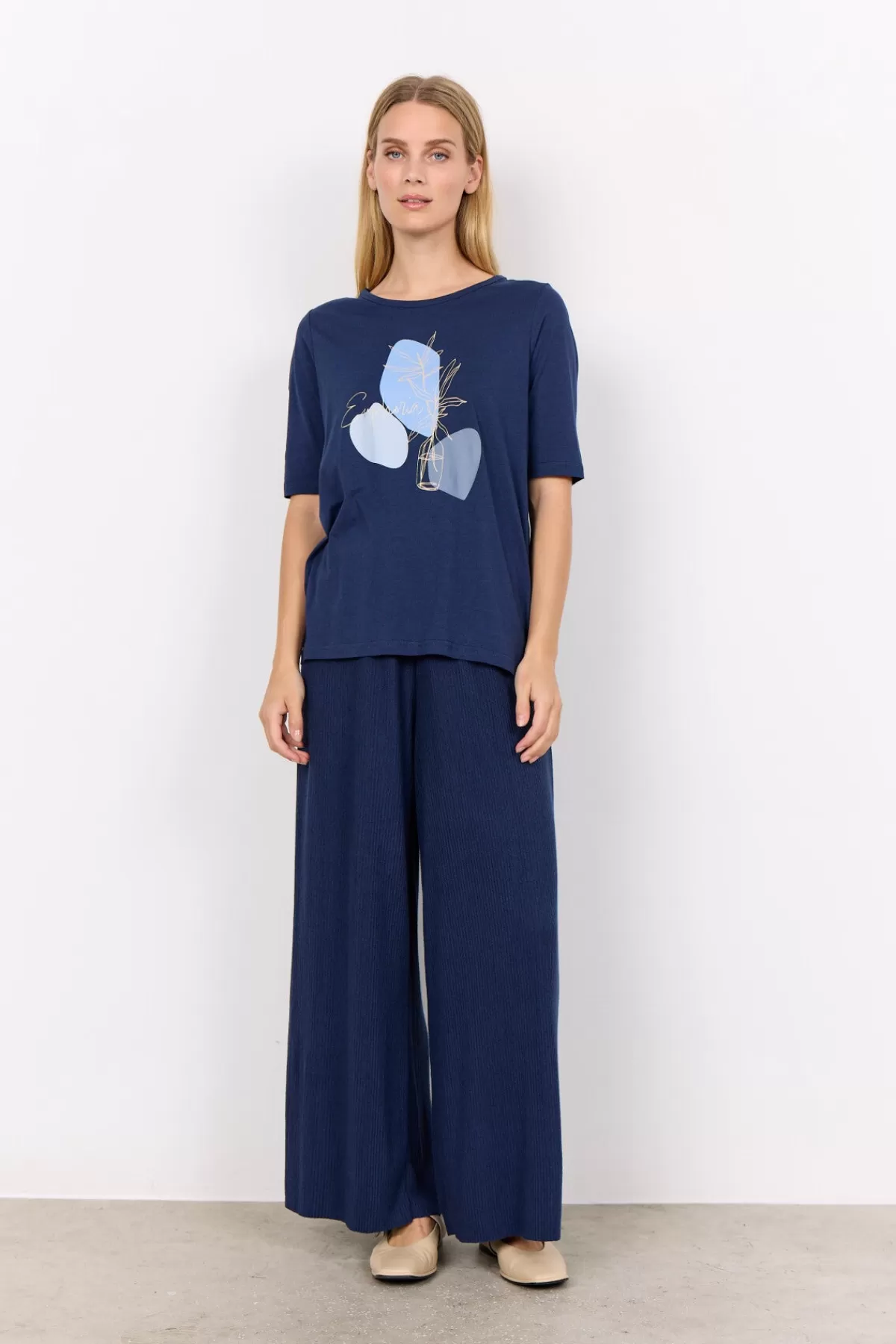 Soyaconcept T-Shirts And Tops-SC-FELICITY FP 475 T-shirt Dark blue