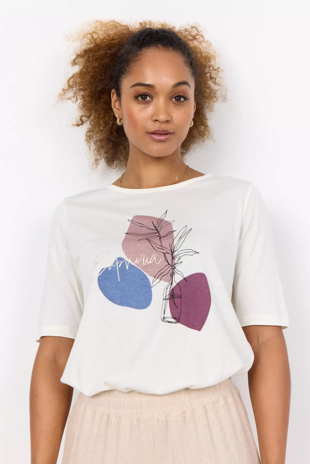 Soyaconcept T-Shirts And Tops-SC-FELICITY FP 475 T-shirt Rose