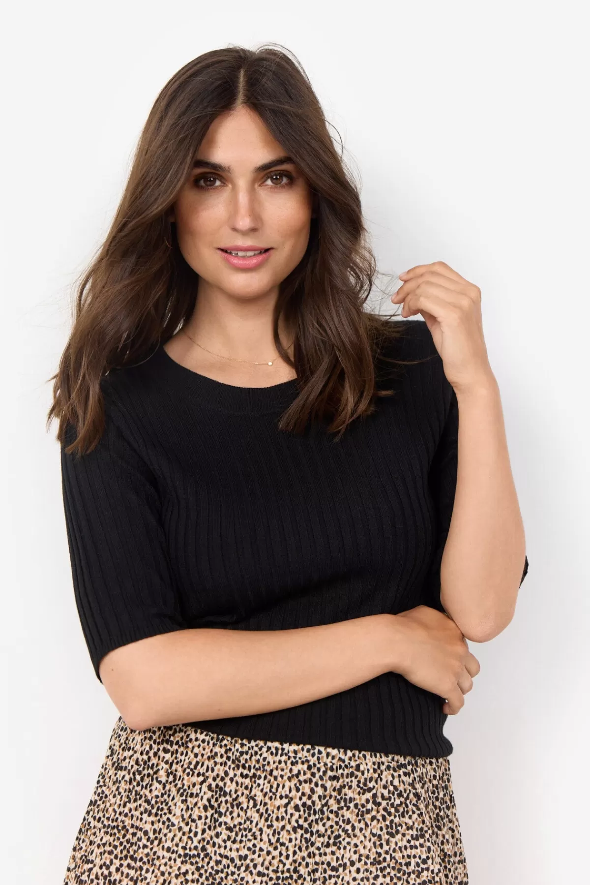 Soyaconcept T-Shirts And Tops | Knitwear-SC-FETIMA 1 T-shirt Black