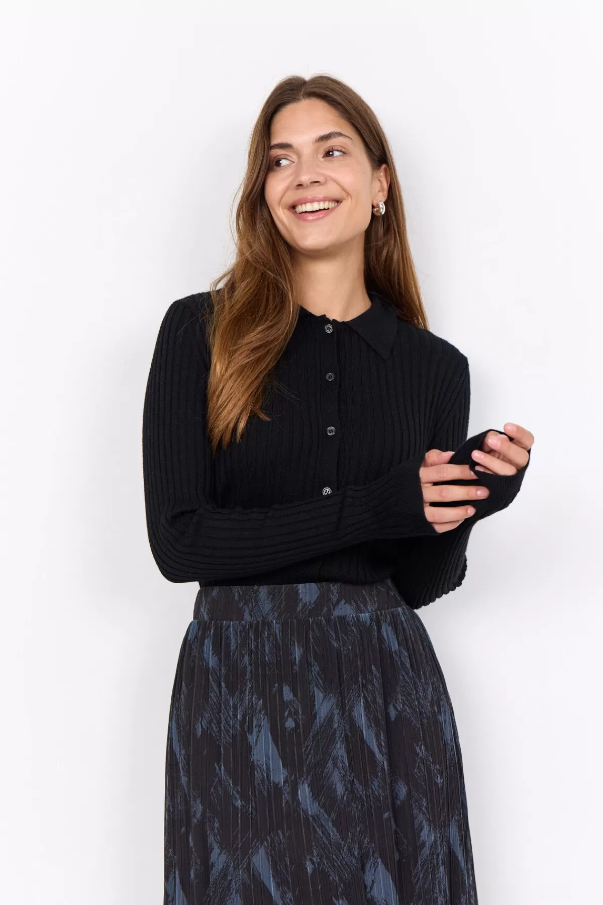 Soyaconcept Knitwear | Cardigans-SC-FETIMA 2 Cardigan Black