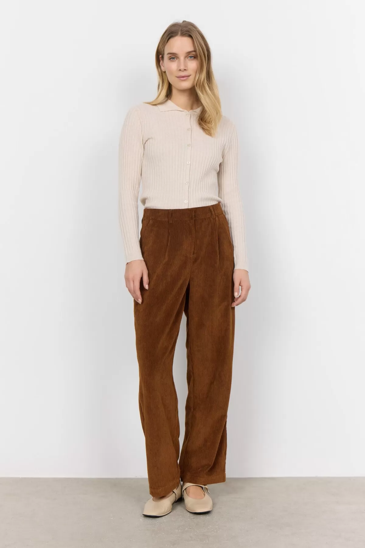 Soyaconcept Knitwear | Cardigans-SC-FETIMA 2 Cardigan Cream