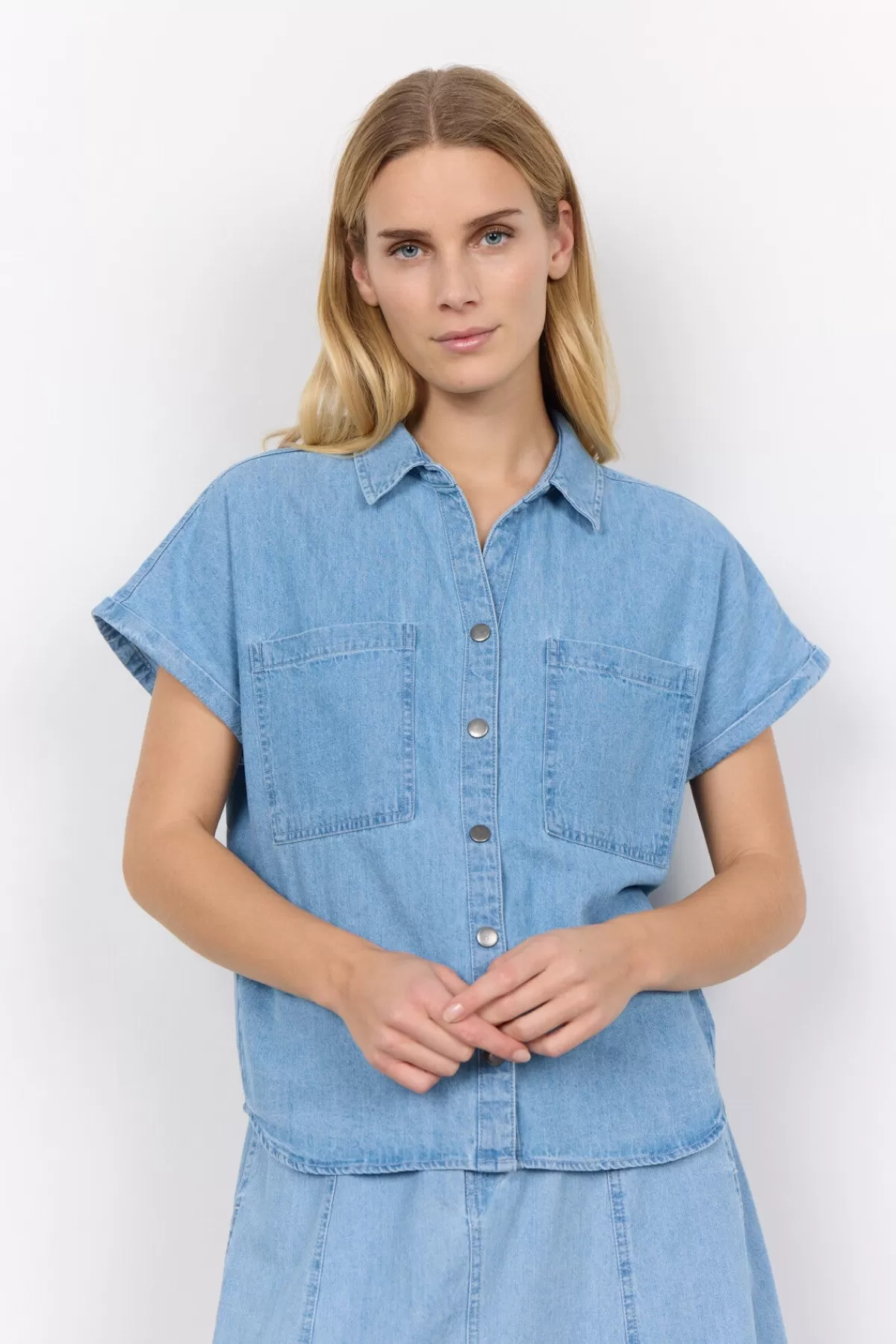 Soyaconcept Blouses And Shirts-SC-FLORINA 1 Shirt Light blue