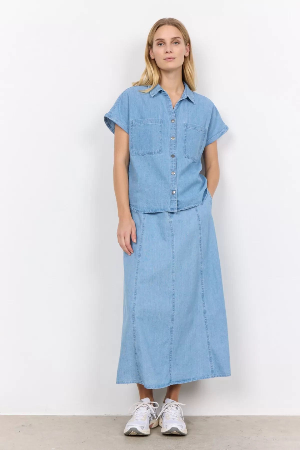 Soyaconcept Blouses And Shirts-SC-FLORINA 1 Shirt Light blue