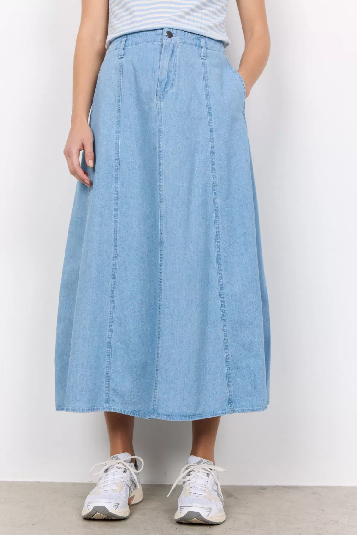 Soyaconcept Skirts-SC-FLORINA 4 Skirt Light blue