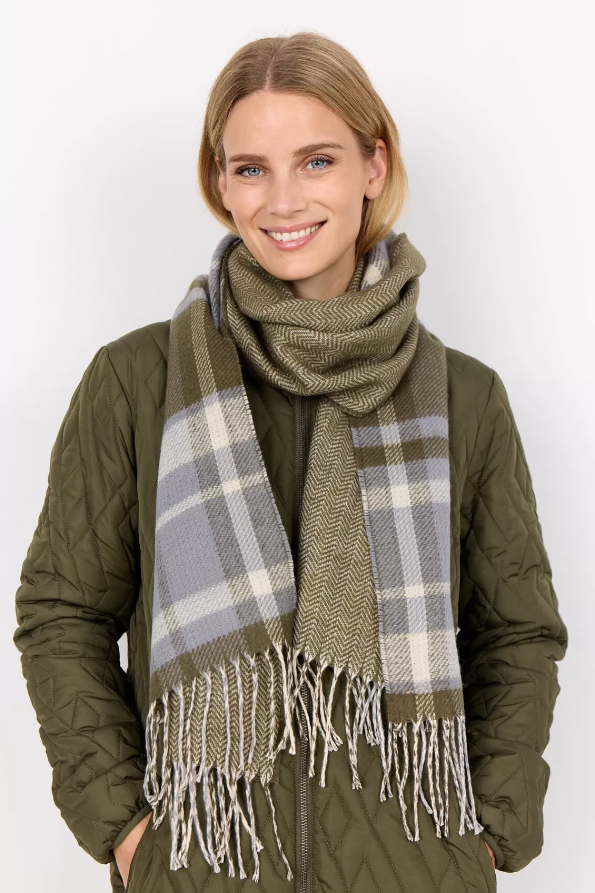 Soyaconcept Accessories-SC-FOREST 1 Scarf Olive
