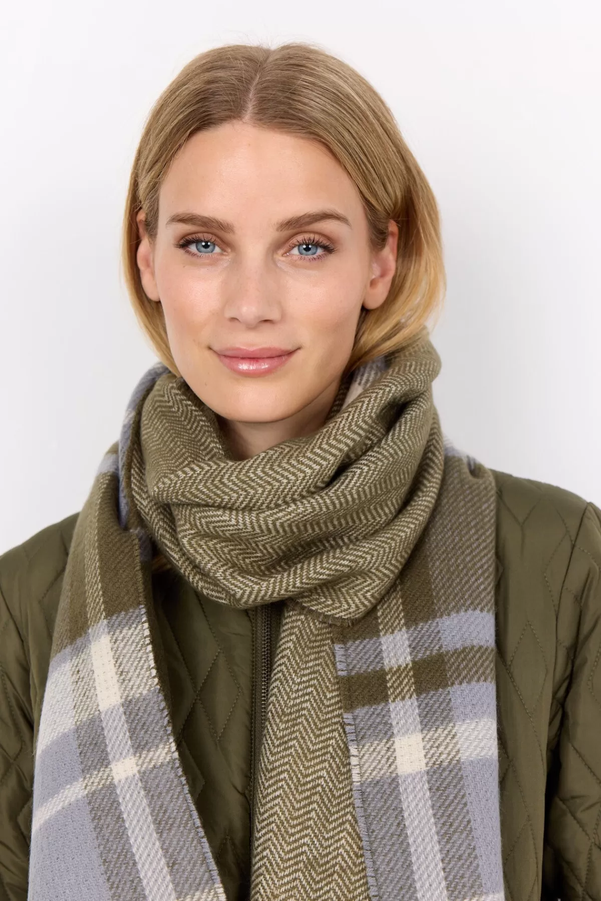 Soyaconcept Accessories-SC-FOREST 1 Scarf Olive