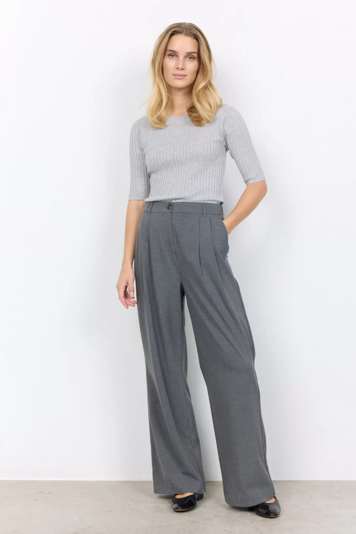 Soyaconcept Pants-SC-FRANKIE 3-B Pants Grey