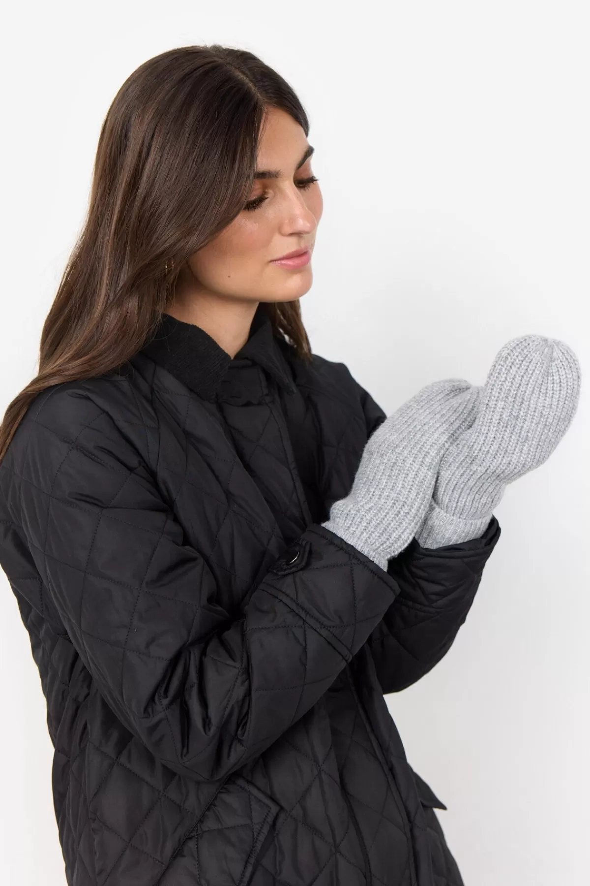 Soyaconcept Accessories-SC-FRAUKE 3 Gloves Light grey