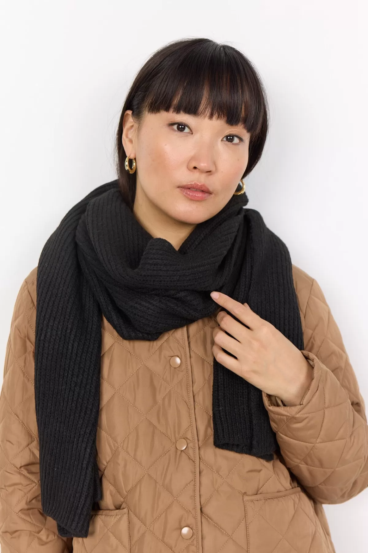 Soyaconcept Accessories-SC-FRAUKE 5 Scarf Black