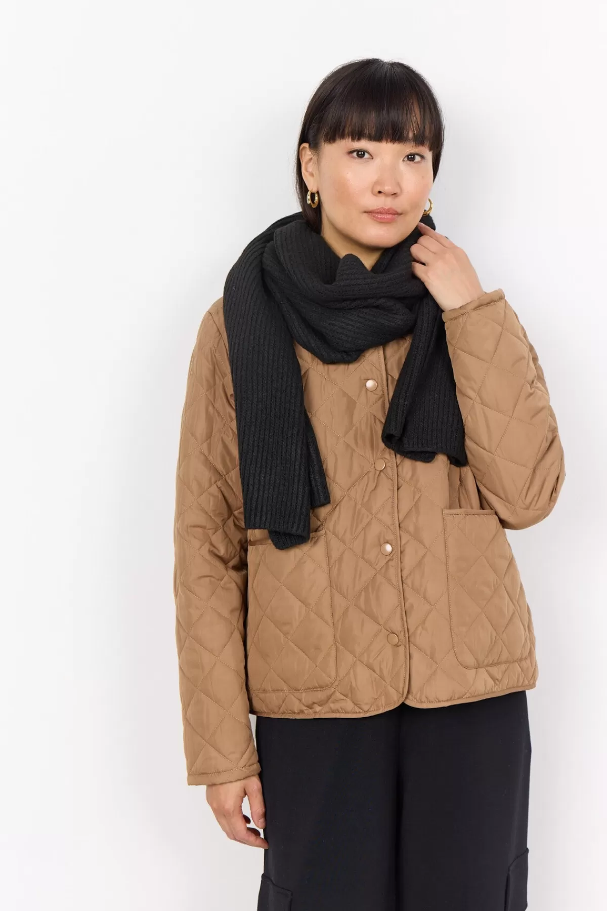 Soyaconcept Accessories-SC-FRAUKE 5 Scarf Black
