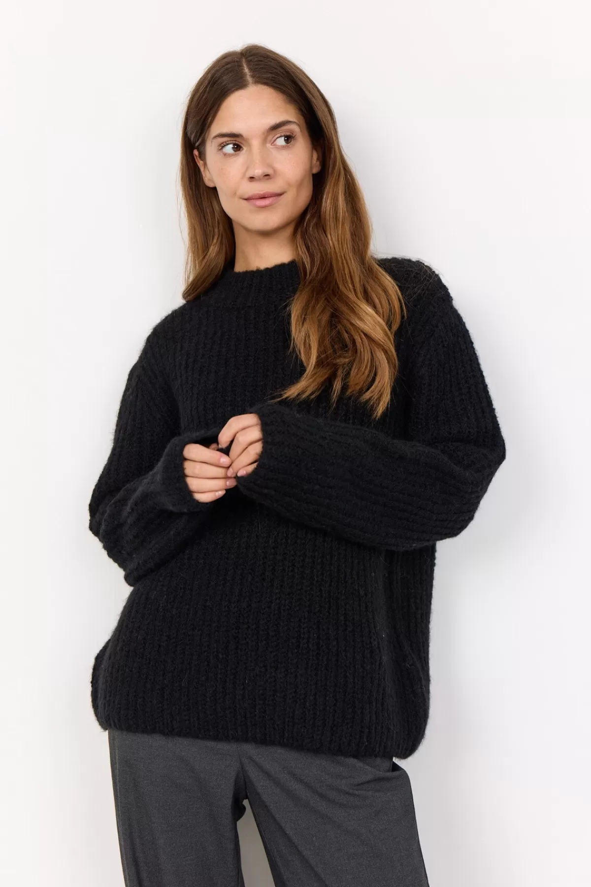 Soyaconcept Knitwear-SC-GUNNA 9 Pullover Black