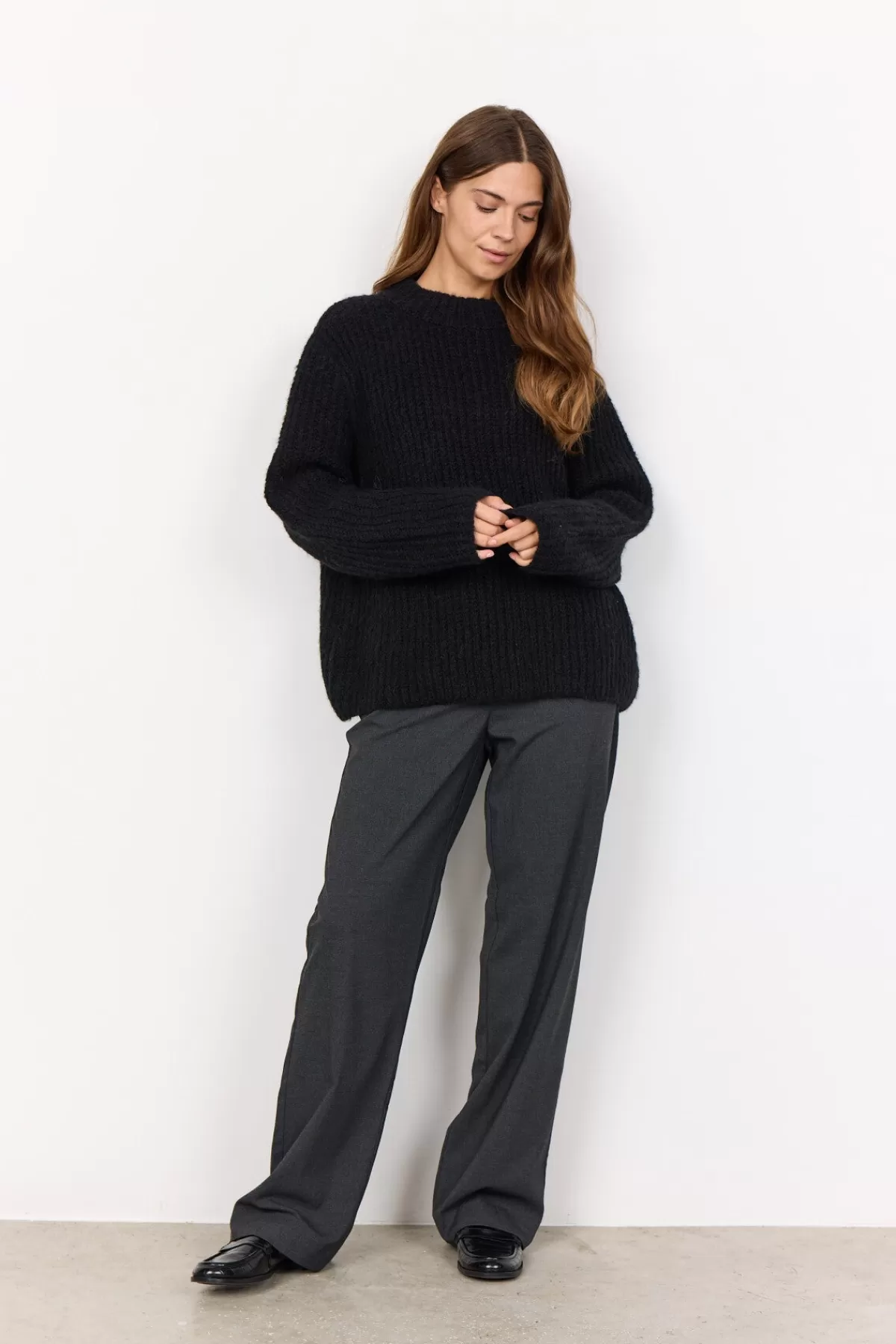 Soyaconcept Knitwear-SC-GUNNA 9 Pullover Black