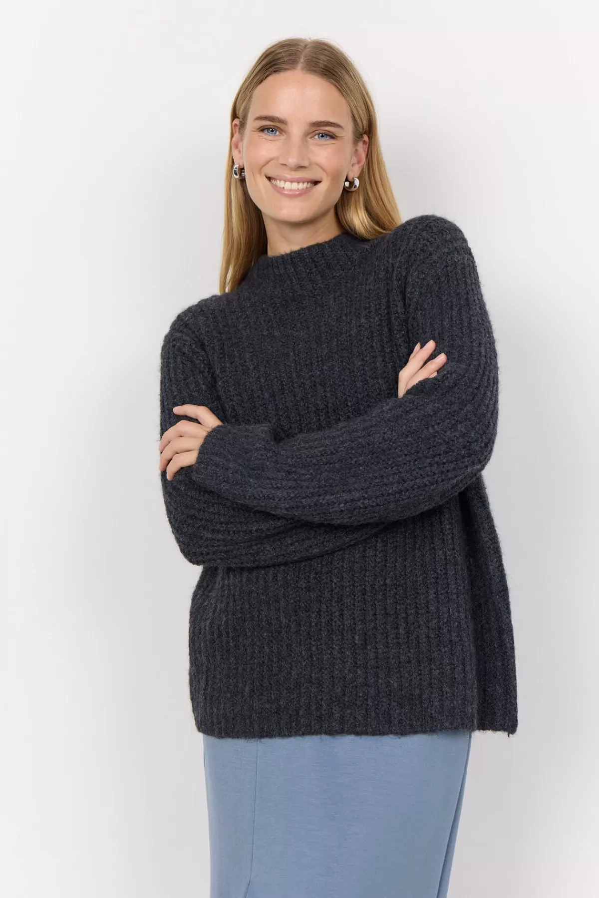 Soyaconcept Knitwear-SC-GUNNA 9 Pullover Dark grey