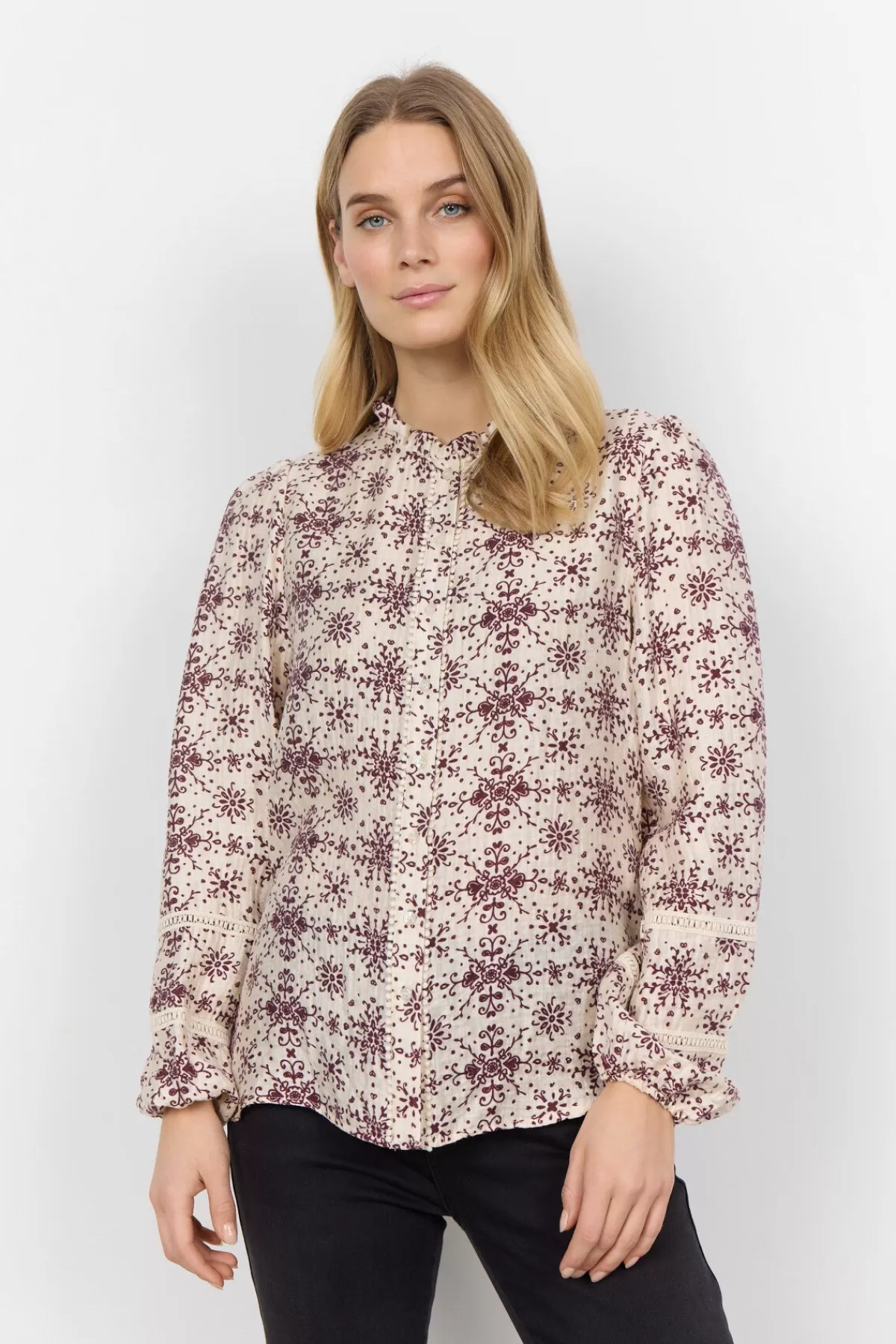 Soyaconcept Blouses And Shirts-SC-IANE 2 Shirt Bordeaux
