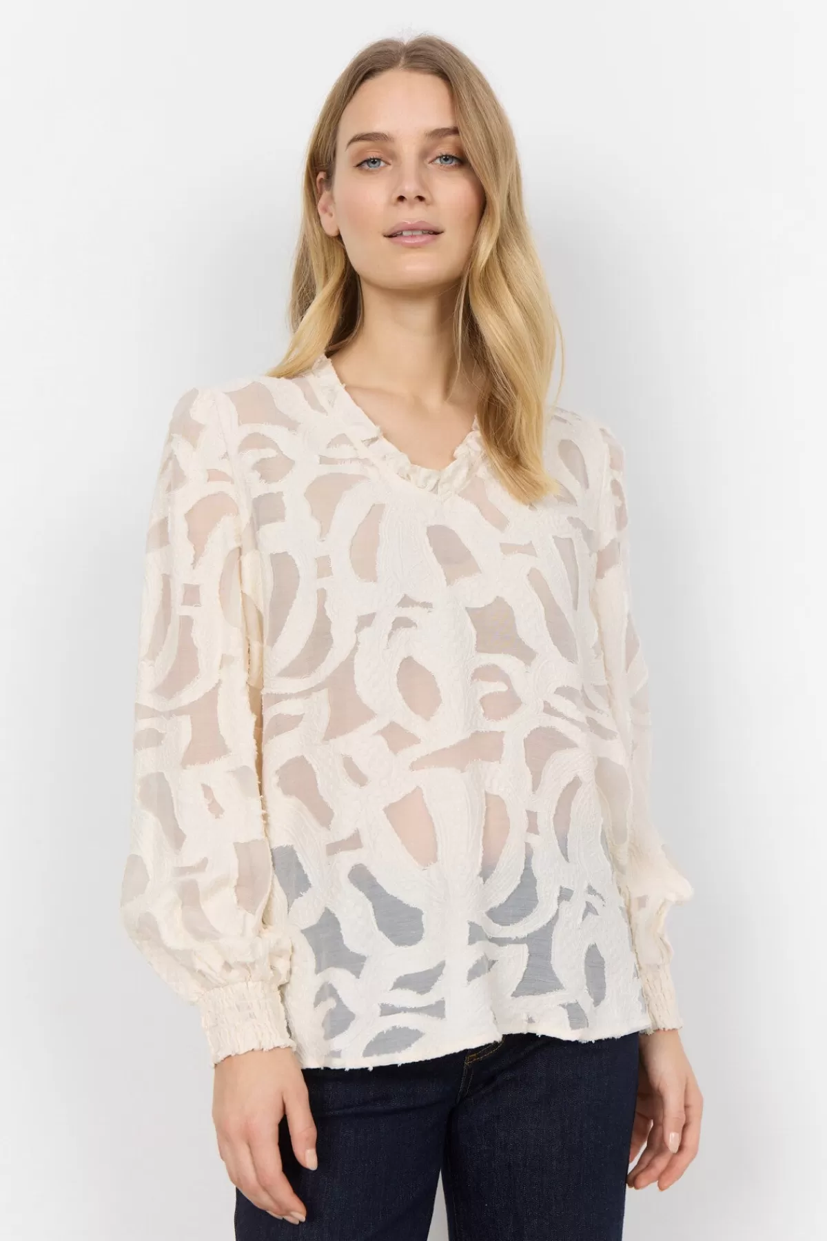 Soyaconcept Blouses And Shirts-SC-IBI 2 Blouse Cream