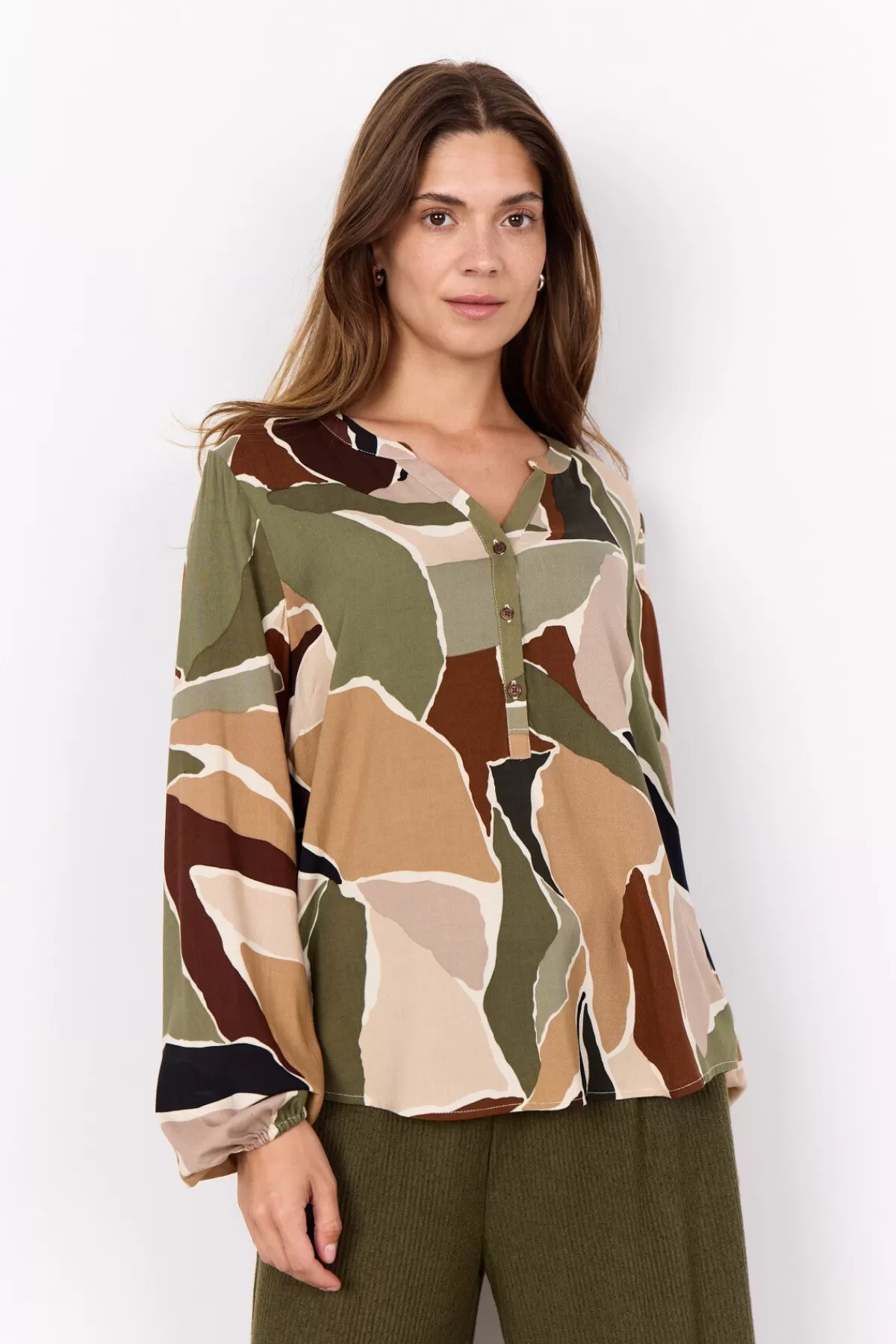 Soyaconcept Blouses And Shirts-SC-ILANA 1 Blouse Olive