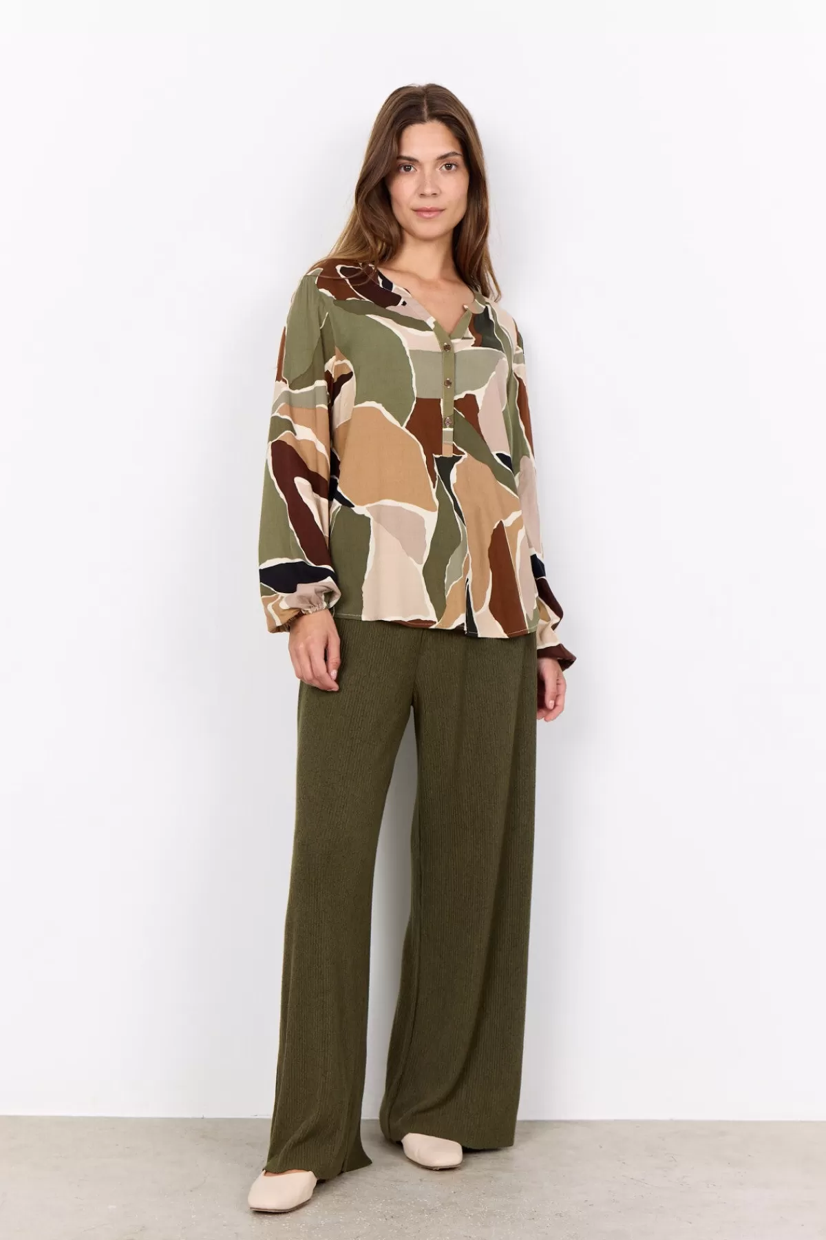 Soyaconcept Blouses And Shirts-SC-ILANA 1 Blouse Olive