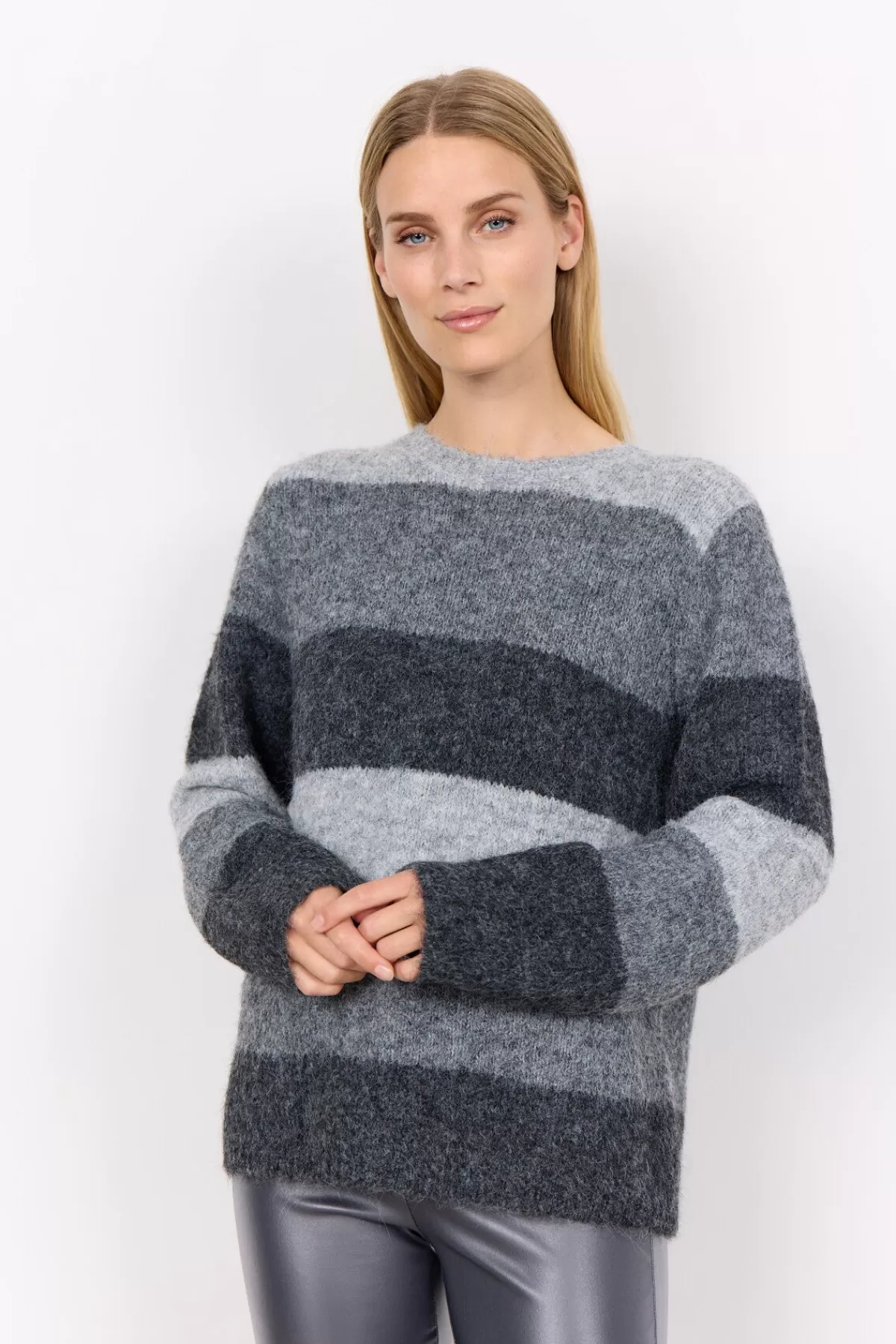 Soyaconcept Knitwear-SC-ILENE 1 Pullover Dark grey