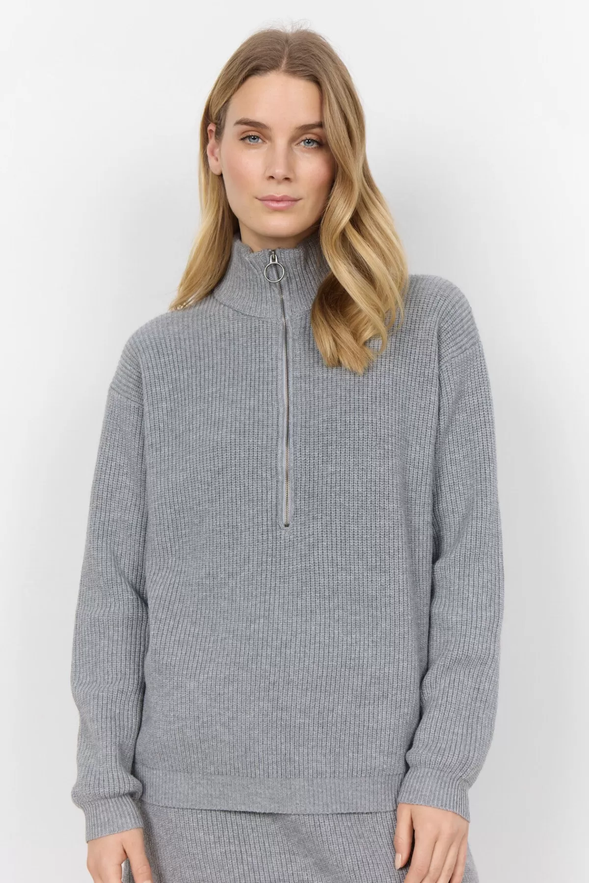 Soyaconcept Knitwear-SC-ILIA 2 Pullover Grey