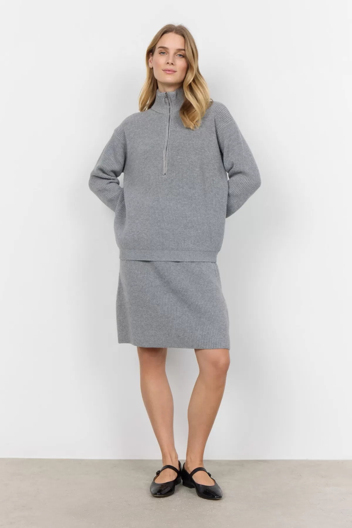 Soyaconcept Knitwear-SC-ILIA 2 Pullover Grey