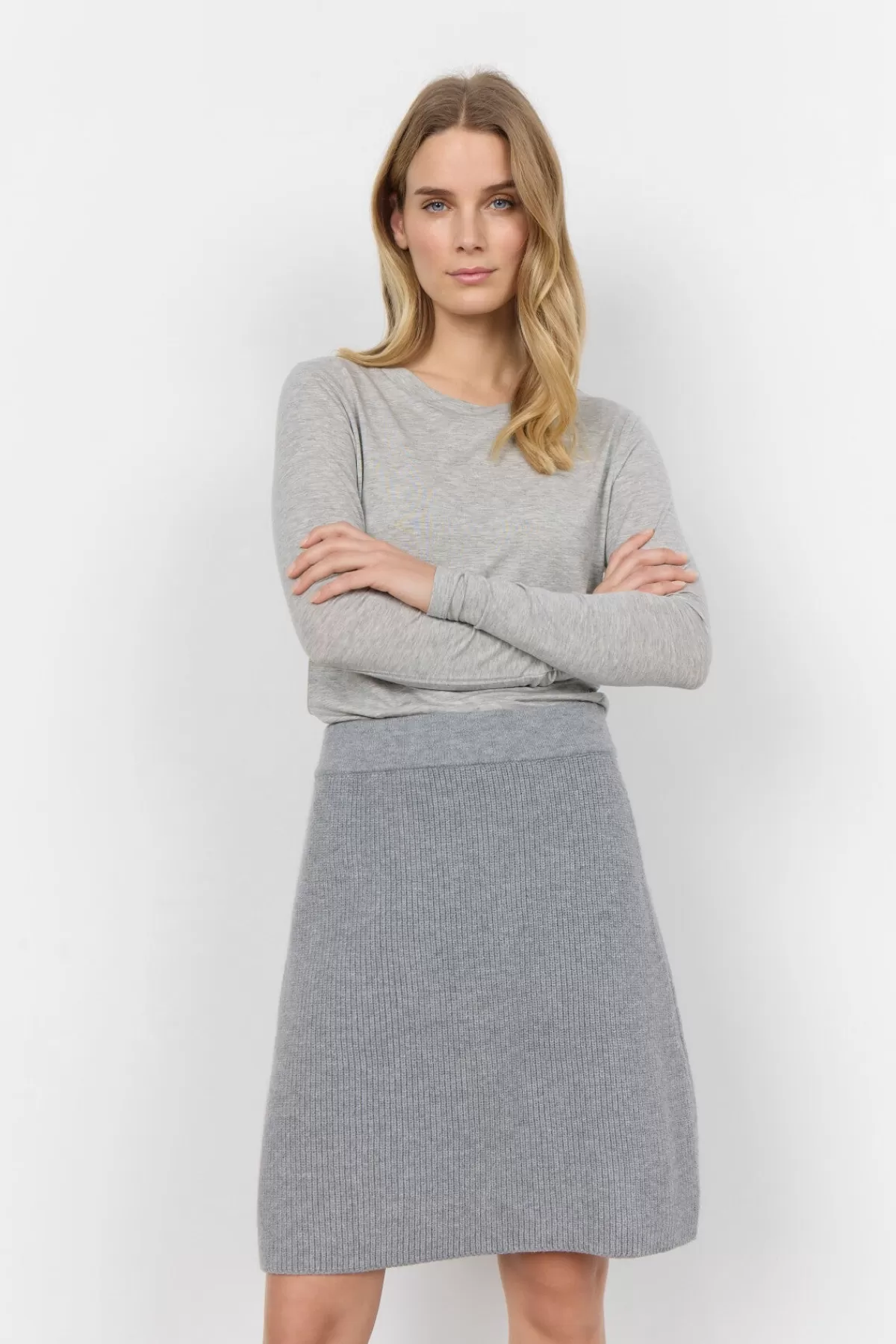 Soyaconcept Skirts-SC-ILIA 3 Skirt Grey