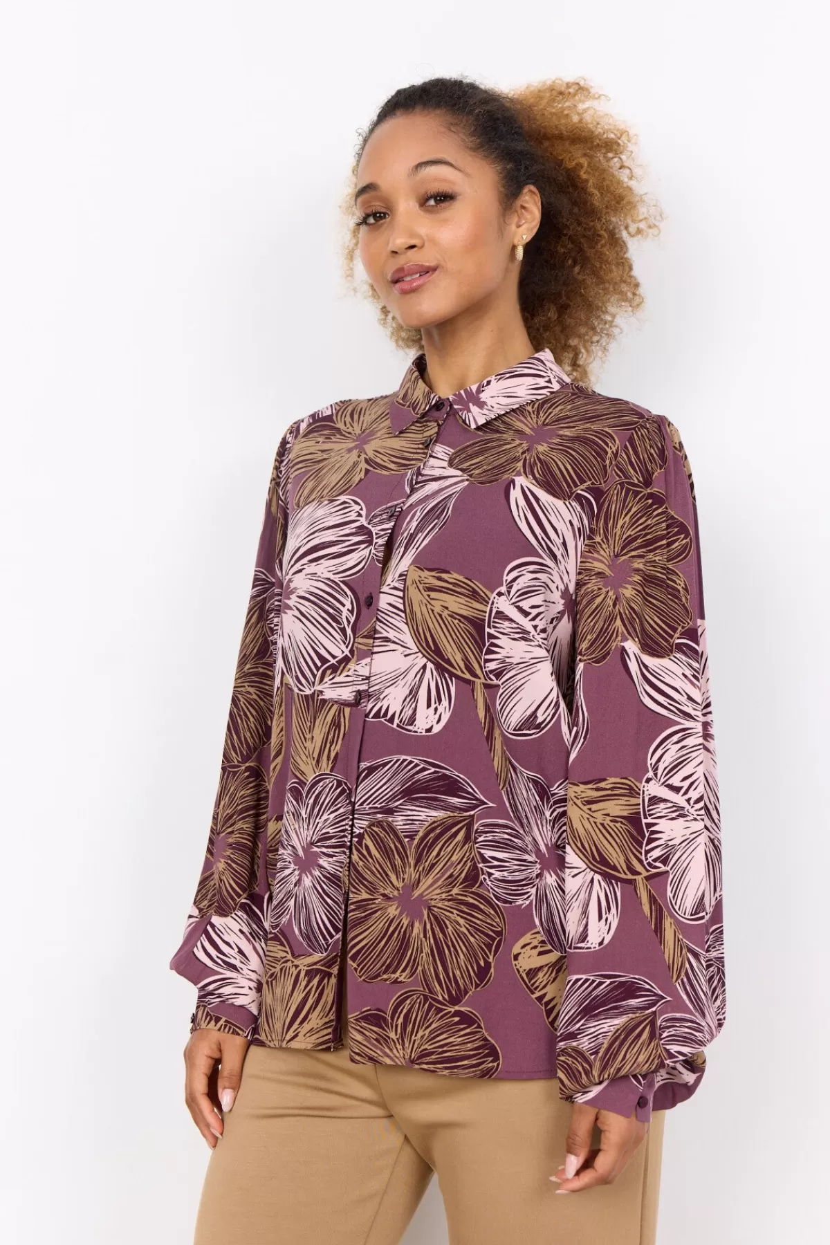 Soyaconcept Blouses And Shirts-SC-ILONE 2 Blouse Bordeaux