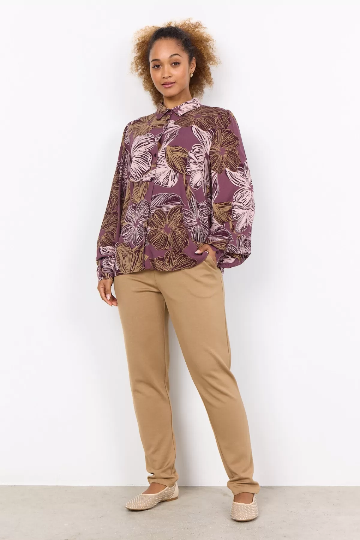 Soyaconcept Blouses And Shirts-SC-ILONE 2 Blouse Bordeaux