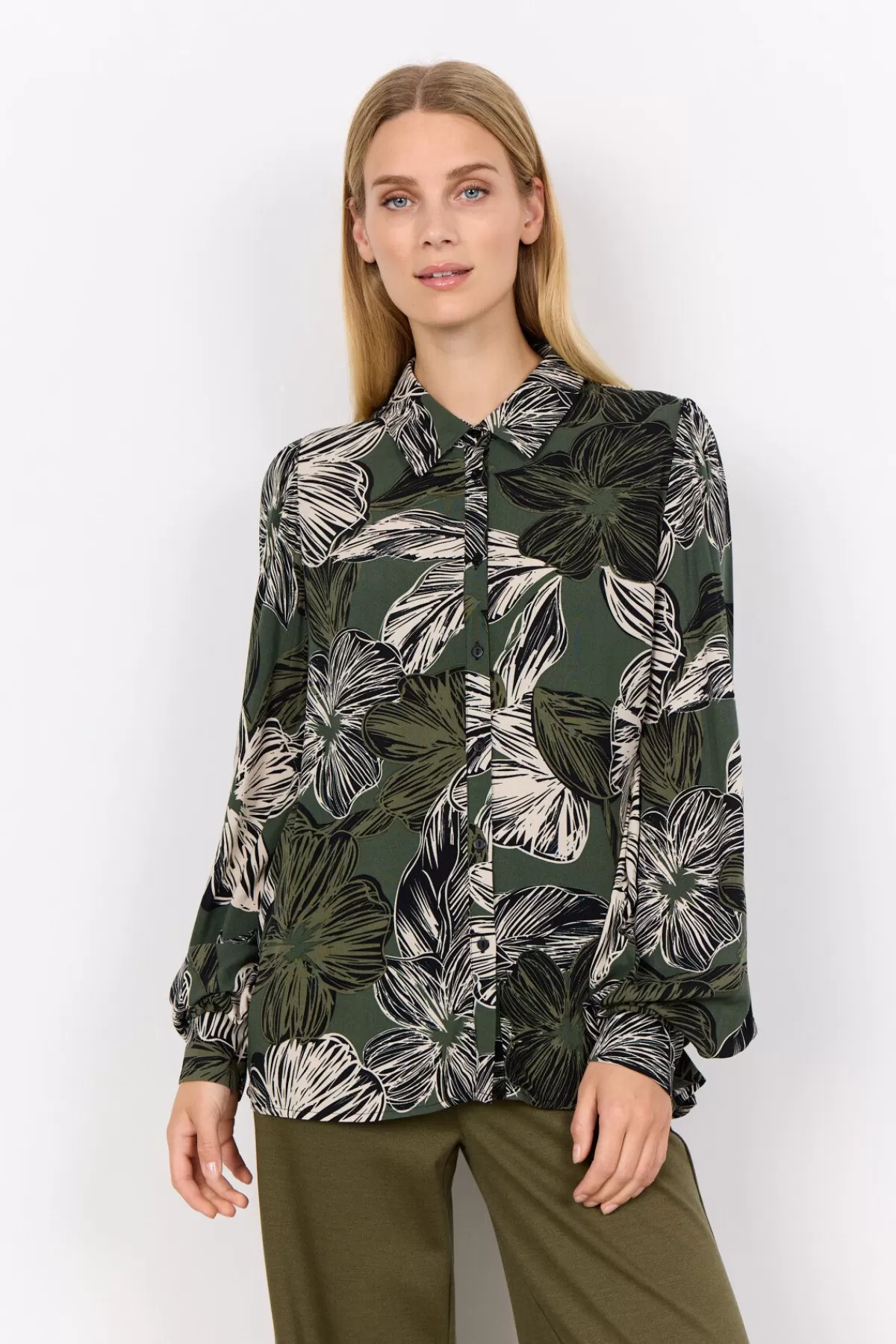 Soyaconcept Blouses And Shirts-SC-ILONE 2 Blouse Olive