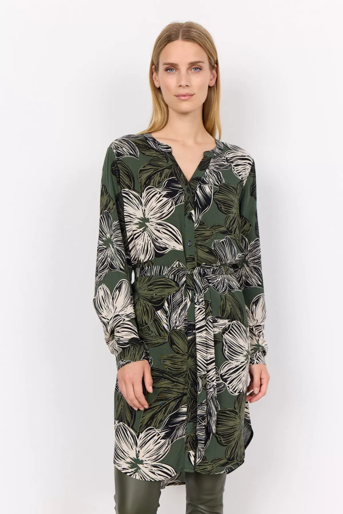 Soyaconcept Dresses-SC-ILONE 3 Tunic Olive