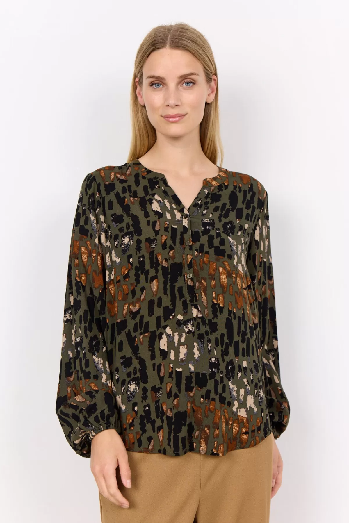 Soyaconcept Blouses And Shirts-SC-IMA 3 Blouse Olive