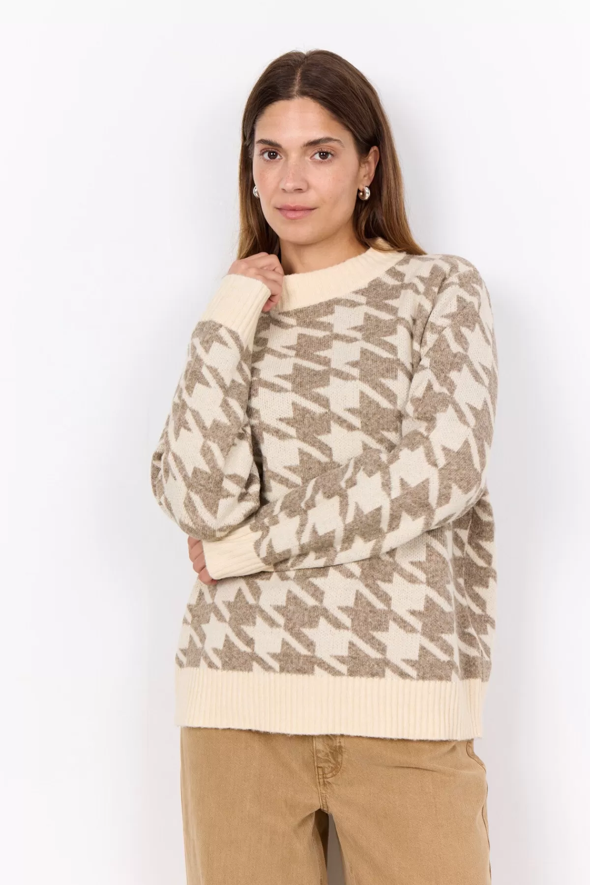 Soyaconcept Knitwear-SC-INE 1 Pullover Cream